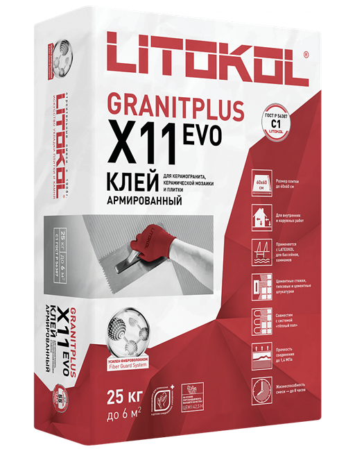 LITOKOL X11 EVO (25 КГ) L0498720002 - фото 4741