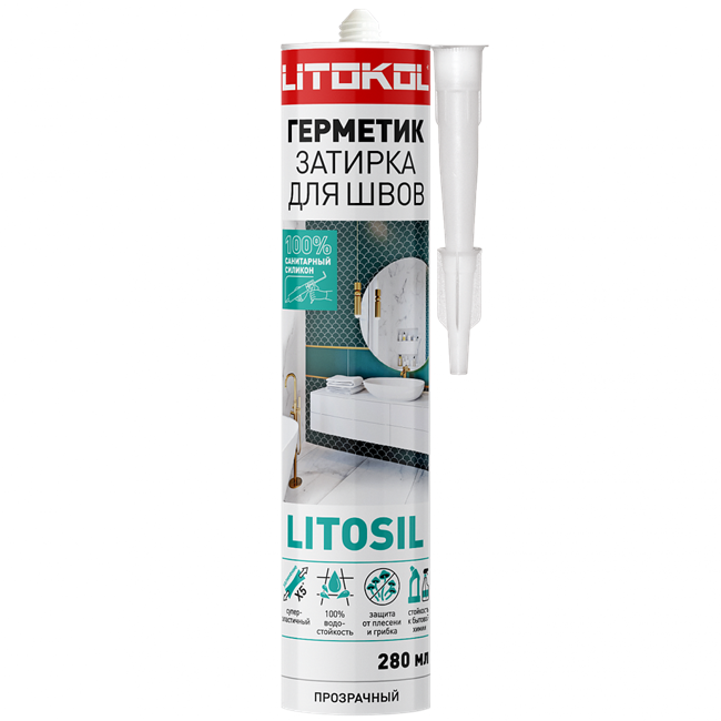 ГЕРМЕТИК-ЗАТИРКА LITOSIL (БЕСЦВЕТНЫЙ) L0503580001 - фото 5002