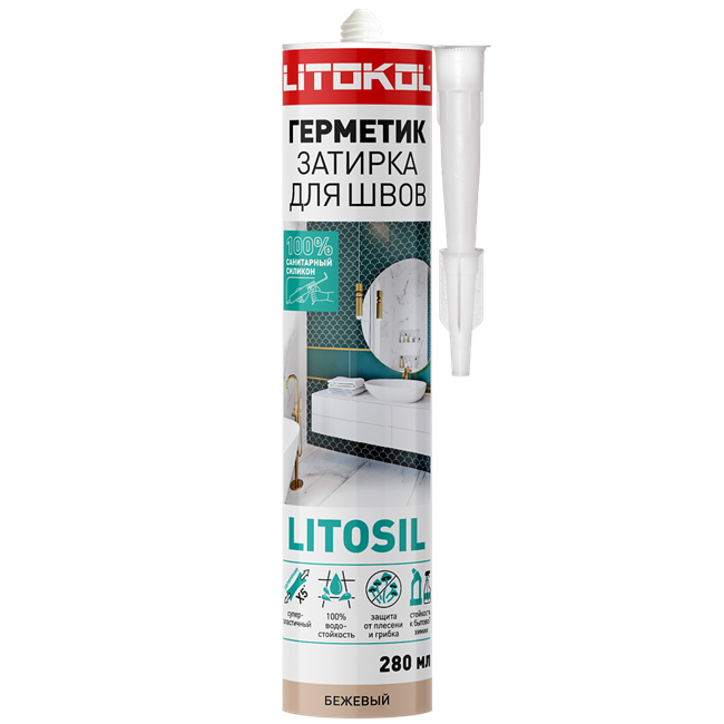 ГЕРМЕТИК-ЗАТИРКА LITOSIL (БЕЖЕВЫЙ) L0503590001 - фото 5004