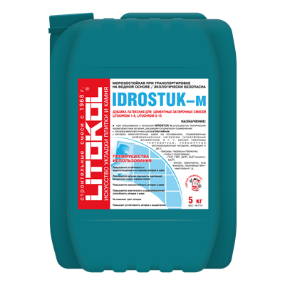 Латексная добавка для цементных затирок IDROSTUK - м (5кг) L0112020007 - фото 5780