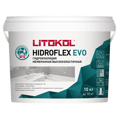 Гидроизоляционный состав HIDROFLEX (10кг) L0482570003 - фото 5811