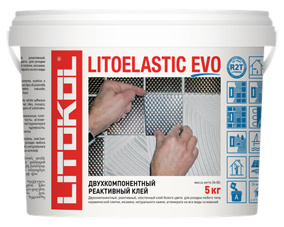 Клей для камня и мозаики LITOELASTIC EVO A+B (5кг) L0484140002 - фото 5820