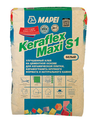 Клей для плитки и камня KERAFLEX MAXI S1 (25кг) 1202325 - фото 6212