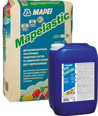 Гидроизоляция двухкомпонентная MAPELASTIC A+B (32кг) 167132 - фото 6235