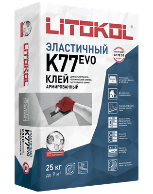 Клей для плитки и камня SUPERFLEX K77 (25кг) L0075160002 - фото 6241