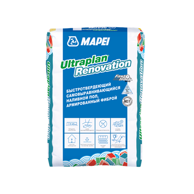 Наливной пол быстротвердеющий MAPEI ULTRAPLAN RENOVATION (23кг) 124323
