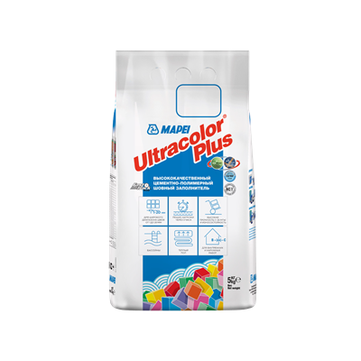 Затирка для швов MAPEI ULTRACOLOR PLUS цвет №100 Белый (5кг) 6010005A