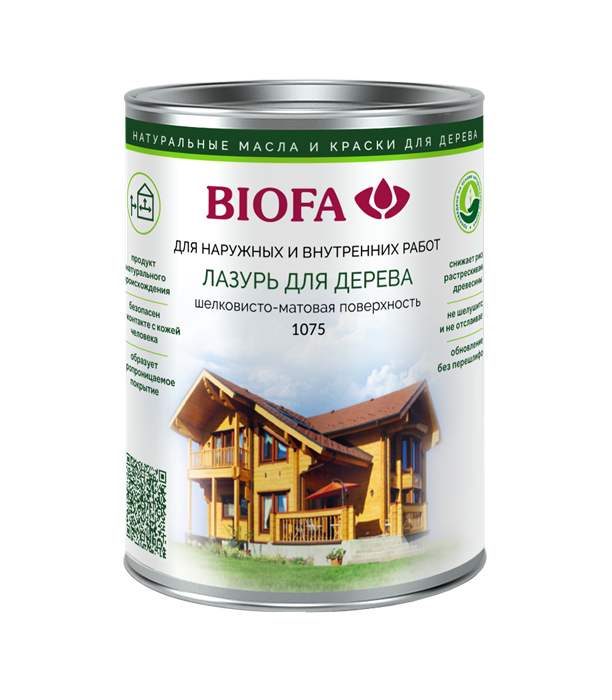 Лазурь для дерева БИОФА / BIOFA 1075 (2,5л) 107546