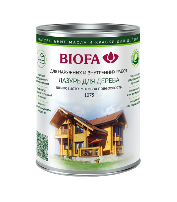 Лазурь для дерева БИОФА / BIOFA 1075 (1л) 107511