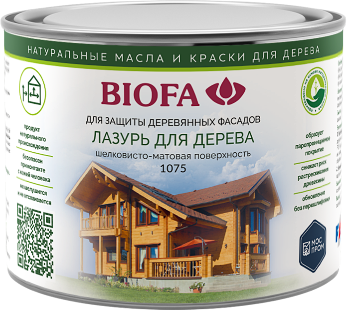 Лазурь для дерева БИОФА / BIOFA 1075 (0,4л) 107543