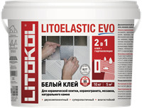 {{photo.Alt || photo.Description || 'Клей для камня и мозаики LITOELASTIC EVO A+B (10кг)'}}