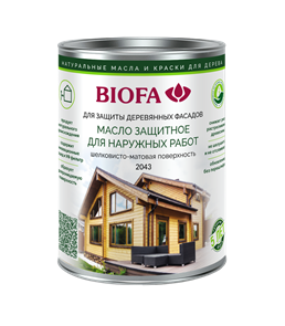 Масло защитное для наружных работ БИОФА / BIOFA 2043 (1л) 204311