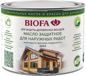 Масло защитное для наружных работ БИОФА / BIOFA 2043 (0,4л) 204343