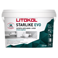 Затирка эпоксидная ЛИТОКОЛ CТАРЛАЙК ЭВО / LITOKOL STARLIKE EVO S.102 BIANCO GHIACCIO (2,5кг) 2161